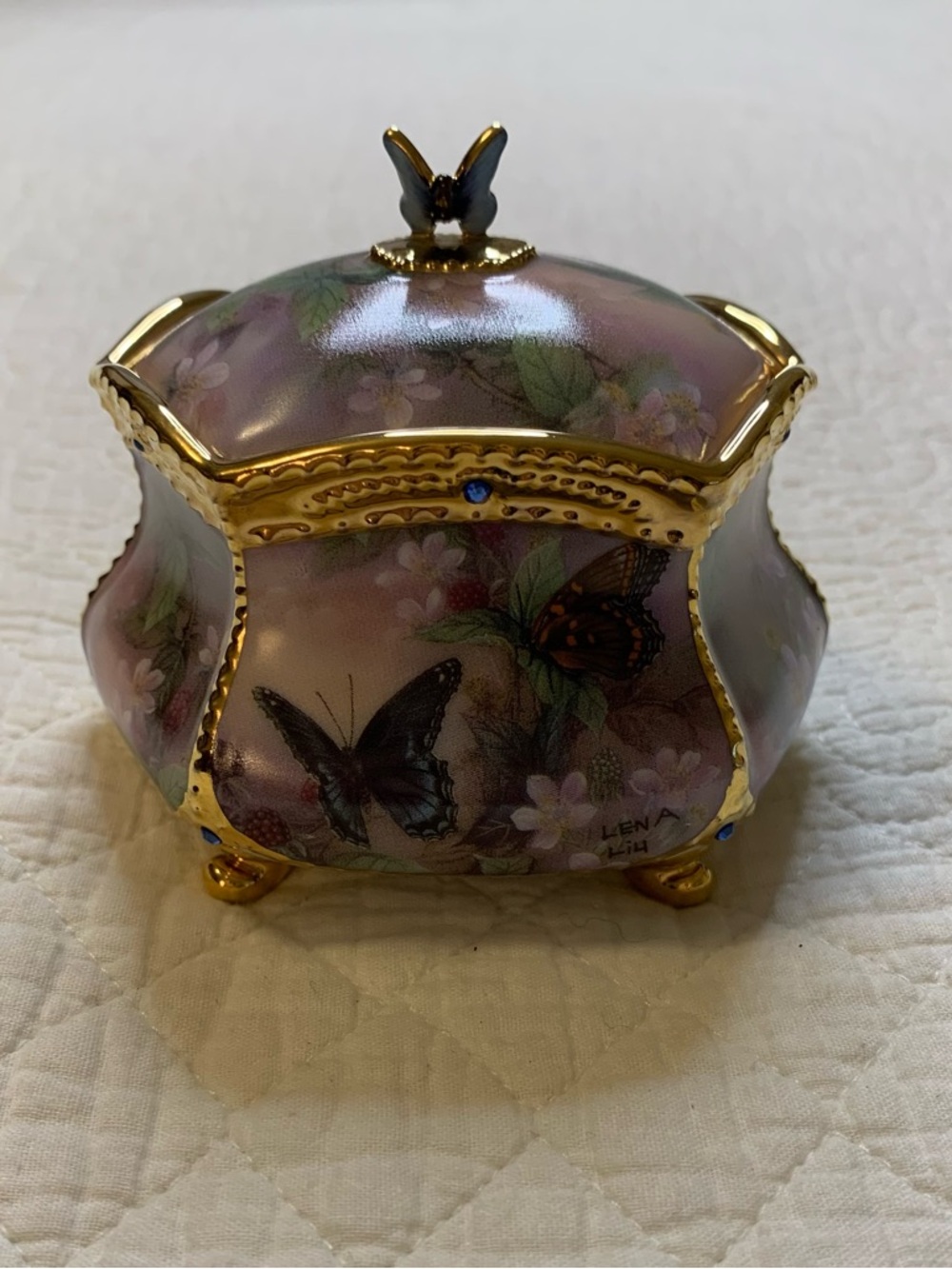 Lena Liu “Flights of Fancy” Porcelain Music Box by Ardleigh Elliott